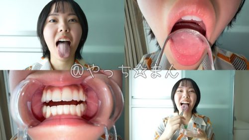 Y-391 【個人撮影】加護まりの舌ブラシで「汚舌苔」採取